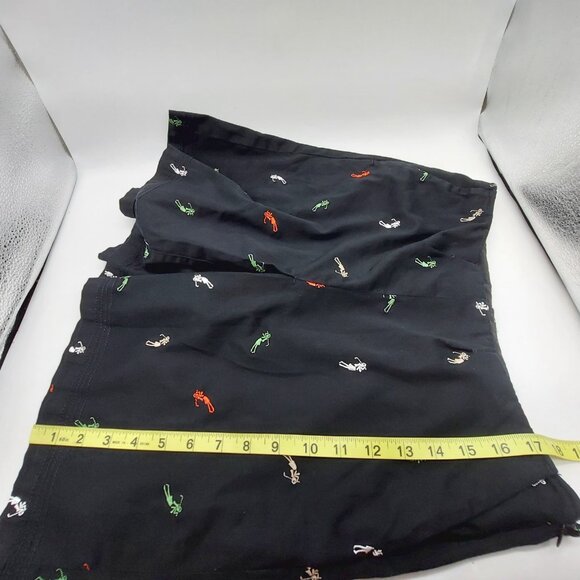 Lizgolf Women's Skort Size 10 Embroidered Side Zip Golf Skirt Black Liz Claiborn - Picture 4 of 9